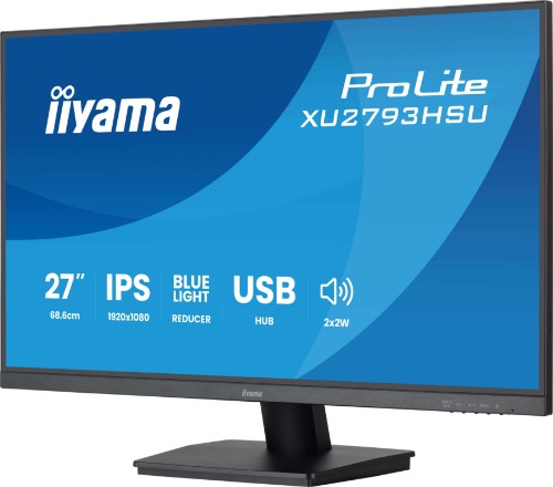 iiyama ProLite 27” IPS technology panel with USB hub and 100Hz refresh rate