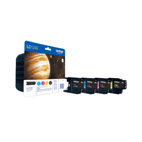 Brother LC-1240VALBP Ink cartridge multi pack Bk,C,M,Y, 4x600 pages ISO/IEC 24711 Pack=4 for Brother DCP-J 525/MFC-J 6510