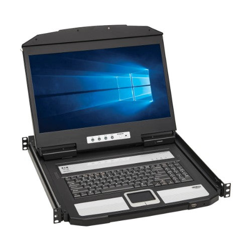 Eaton B021-SWHD-K 1U Rack-Mount Short-Depth HDMI KVM Console KVM Switch with 18.5 in. LCD