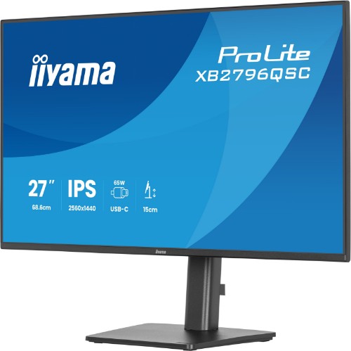 iiyama ProLite XB2796QSC-B1 computer monitor 68.6 cm (27") 2560 x 1440 pixels Quad HD LED Black