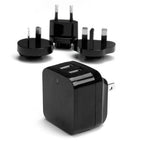 StarTech.com Dual-Port USB Wall Charger - International Travel - 17W/3.4A - Black