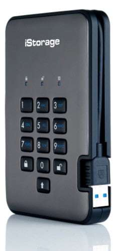 iStorage diskAshur PRO² HDD 3TB | Secure Portable Hard Drive |FIPS 140-2 Level 2, NCSC CPA, NLNCSA BSPA & NATO Restricted | AES-XTS 256-bit Hardware Encryption | PIN protected | OS & Platform Independent |GDPR, TAA Compliant|Brute force hack defence | Dus