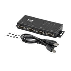 Tripp Lite U208-004-IND 4-Port RS-422/RS-485 USB to Serial FTDI Adapter with COM Retention (USB-B to DB9 F/M)