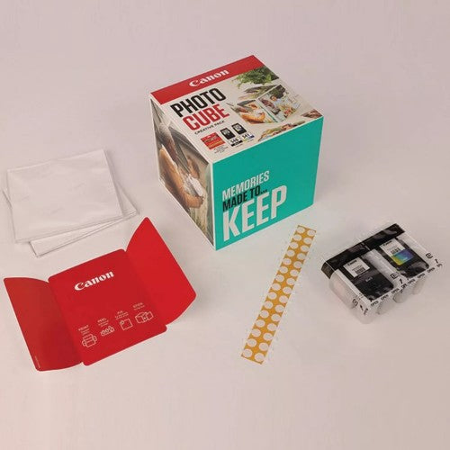 Canon 5225B017/PG-540+CL-541 Printhead cartridge multi pack black / color Cube white blue + Photopaper PP-201 13x13cm 40 sheet 180pg+180pg Pack=2 for Canon Pixma MG 2150/MX 370