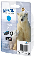 Epson C13T26124012/26 Ink cartridge cyan, 300 pages ISO/IEC 19752 4,5ml for Epson XP 600