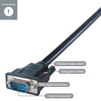 connektgear 150mm VGA Monitor Splitter Cable - Male to 2 x Female