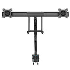 StarTech.com Desk Mount Dual Monitor Arm with USB & Audio - Slim Full Motion Adjustable Dual Monitor VESA Mount for up to 32" (17.6lb/8kg) Displays - Ergonomic Articulating - C-Clamp/Grommet