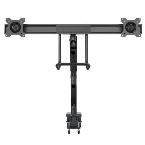 StarTech.com Desk Mount Dual Monitor Arm with USB & Audio - Slim Full Motion Adjustable Dual Monitor VESA Mount for up to 32" (17.6lb/8kg) Displays - Ergonomic Articulating - C-Clamp/Grommet