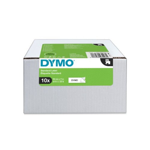 Dymo 2093098/D1 DirectLabel-etikettes black on white 19mm x 7m Pack=10 for Dymo D1 6-19mm/24mm/400 Duo