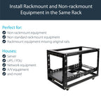 StarTech.com 3U Universal Server Rack Rails - Fixed Mounting Rails - 19" Adjustable Depth Rack Mount Rails