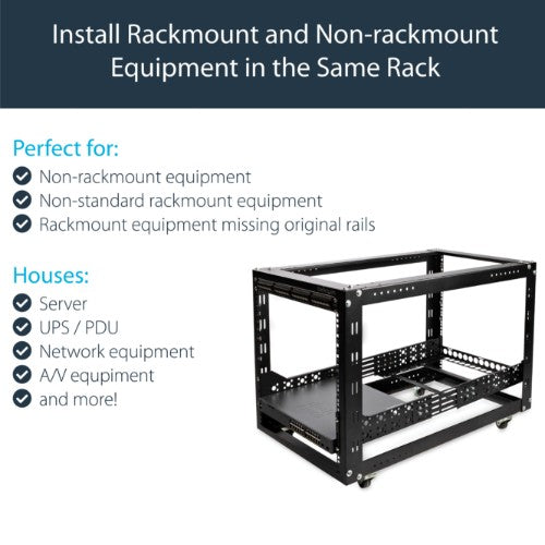 StarTech.com 3U Universal Server Rack Rails - Fixed Mounting Rails - 19" Adjustable Depth Rack Mount Rails