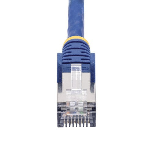 StarTech.com 50cm Blue CAT8 Ethernet Cable, Snagless RJ45, 25G/40G, 2000MHz, 100W PoE++, S/FTP, 26AWG Pure Bare Copper Wire, LSZH, Shielded Network Patch Cord w/Strain Reliefs, Individually Tested