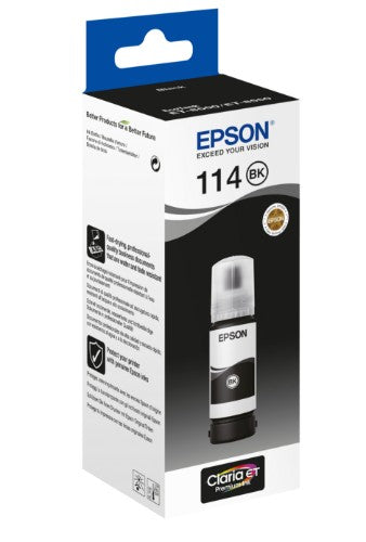Epson C13T07A140/114 Ink bottle black pigmented, 6.7K pages 2300 Photos 70ml for Epson ET-8500