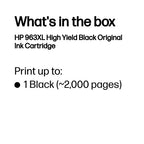 HP 3JA30AE/963XL Ink cartridge black high-capacity, 2K pages 47.86ml for HP OJ Pro 9010/e/9020/9020 e