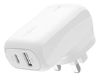 Belkin WCB009MYWH mobile device charger Universal White AC Fast charging Indoor