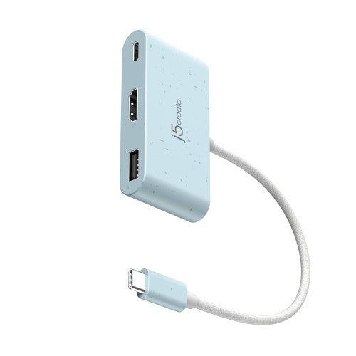 j5create JCA379EC - USB-C® to HDMI™ & USB™ Type-A with Power Delivery