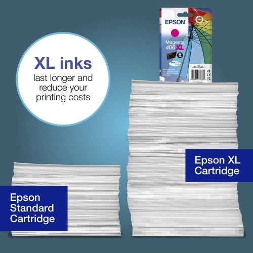 Epson C13T17H34010/406XL Ink cartridge magenta high-capacity 12.5ml for Epson  WF-3920