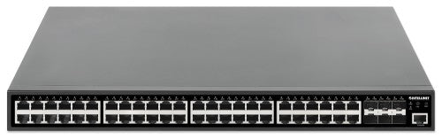Intellinet 48-Port Gigabit Ethernet PoE+ Layer 2+ Managed Switch with Six 10G SFP+ Uplinks IEEE 802.3at/af (PoE+/PoE) Compliant, 450 W PoE Power Budget, Layer 2+/Layer 3 Lite, 6 x 10G SFP+ Open (with UK power cord)