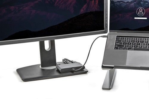 StarTech.com Dual-Monitor Thunderbolt Mini Dock, 4K 60Hz DisplayPort, Driverless Hub for Windows & Mac, Gigabit Ethernet, 1x USB-A (USB 5Gbps), 11in (28cm) Cable