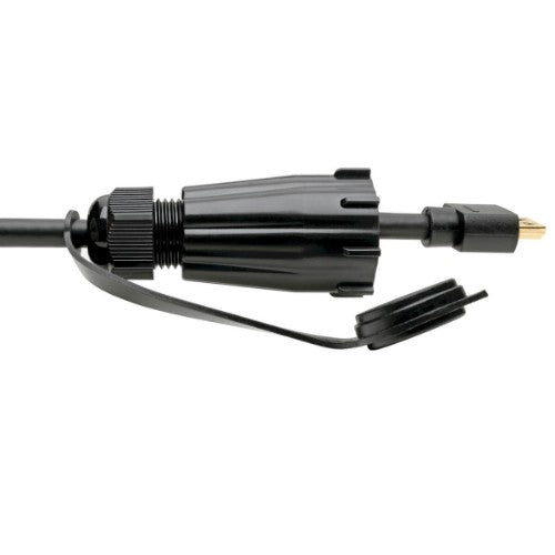 Tripp Lite P569-012-IND2 High-Speed HDMI Cable (M/M) - 4K 60 Hz, HDR, Industrial, IP68, Hooded Connectors, Black, 12 ft.