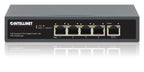 Intellinet 5-Port Gigabit Switch with PoE Passthrough, One IEEE 802.3bt (PoE++ / 4PPoE) PD PoE Port with 95 W Power Input, Four PSE PoE ports, PoE Power Budget up to 65 W, IEEE 802.3at/af Compliant Output, Desktop, Wall-mount Option (UK Power cord)
