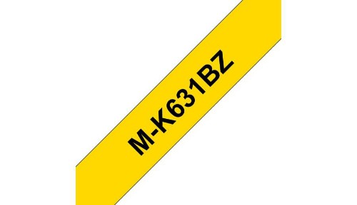 Brother MK-631BZ DirectLabel black on yellow 12mm x 8m for Brother P-Touch M 9-12mm