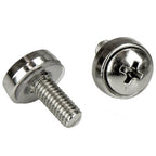StarTech.com 20-Pack M5 12mm Screws, Square Hole Cage Nuts and Installation Tool, Hardware Mounting Kit for 19" or 10" Server Racks, Cabinets and Enclosures, Silver - TAA