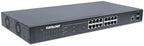 Intellinet 16-Port Gigabit Ethernet PoE+ Web-Managed Switch with 2 SFP Ports, IEEE 802.3at/af Power over Ethernet (PoE+/PoE) Compliant, 374 W, Endspan, 19" Rackmount (UK Power Cord)
