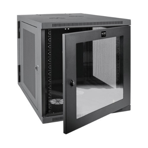 Tripp Lite SRW12US33G SmartRack 12U Server-Depth Wall-Mount Small Rack Enclosure, Clear Acrylic Window, Hinged Back