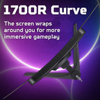 Acer Predator X32X curved QD-OLED gaming monitor - 31.5", QD-OLED, 1700R curve, 4K Ultra HD, 240Hz, 0.03ms, FreeSync Premium, DisplayHDR 400 True Black, HDMI, DP & USB-C