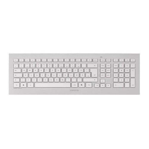 CHERRY DW 8000 keyboard Mouse included RF Wireless QWERTY US English Silver, White