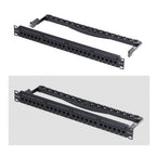 StarTech.com 24 Port 1U Feed Through Patch Panel with Cable Management Bar, Rackmount Cat6 Ethernet Patch Panel with RJ45 UTP Inline Couplers