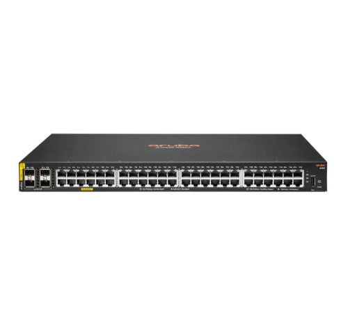 HPE Aruba Networking Aruba 6100 48G Class4 PoE 4SFP+ 370W Managed L3 Gigabit Ethernet (10/100/1000) Power over Ethernet (PoE) 1U Black