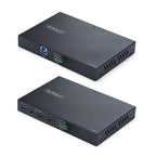 StarTech.com 4-Port USB 3.0 Extender over Ethernet up to 330ft (100m) via Cat6a / Cat7 / Cat8 RJ45 Cable, Extension for Remote USB Devices, 4x USB-A 5Gbps Hub, TAA