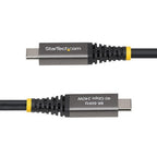 StarTech.com 2m (6ft) Active USB4 Cable, 40Gbps, 240W PD, 8K 60Hz/4K 240Hz DP2.1 DP40, TPE Jacket, Thunderbolt 4 Compatible USB-C Cable - Black USB-C Cord
