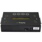 StarTech.com 1:1 Standalone Hard Drive and USB Flash Disk Duplicator and Eraser, USB Thumb Drive and SATA HDD/SSD Disk Cloner and Eraser, Hardrive Copier/Sanitizer/Wiper, LCD display, TAA