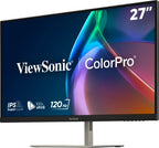 Viewsonic VP Series 27" 120Hz 2K QHD Pantone Validated 100% sRGB & Factory Calibrated Monitor with 90W USB-C