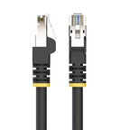 StarTech.com 15m Black Cat6A Outdoor Ethernet Cable, Snagless RJ45, S/FTP, 23AWG Pure Bare Copper, 500MHz, Shielded Outdoor Rated Patch Cord, UV Resistant