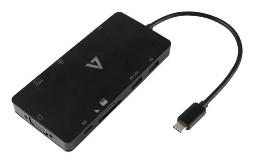 V7 UCMINIDOCK-ALTHV laptop dock/port replicator Docking USB 3.2 Gen 1 (3.1 Gen 1) Type-C Black