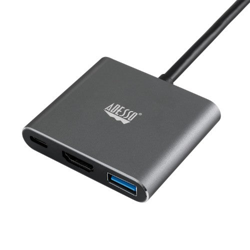 Adesso AUH-4010 notebook dock/port replicator USB 3.2 Gen 1 (3.1 Gen 1) Type-C Grey