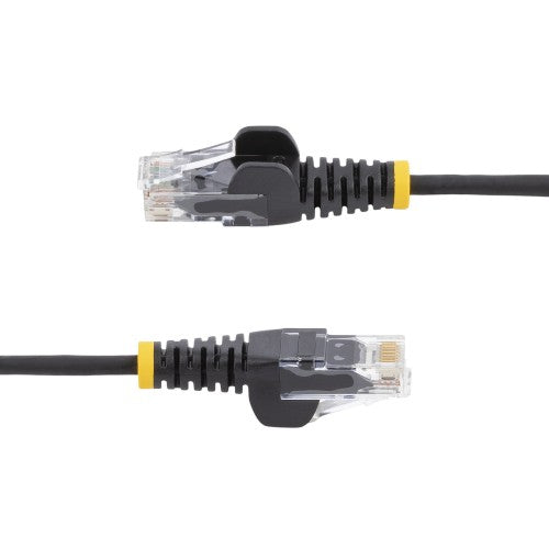 StarTech.com 5m Black Slim CAT6 Ethernet Cable, Snagless, 100W PoE, UTP, LSZH, 28AWG Pure Bare Copper Wire, Slim RJ45 Network Patch Cord w/Strain Reliefs, Individually Tested