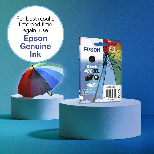 Epson C13T17H14010/406XL Ink cartridge black high-capacity, 1.2K pages 19.1ml for Epson  WF-3920