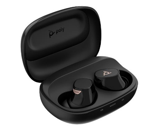 HP Poly Voyager Free 20 Black Earbuds +Basic Charge Case Customer Special 1