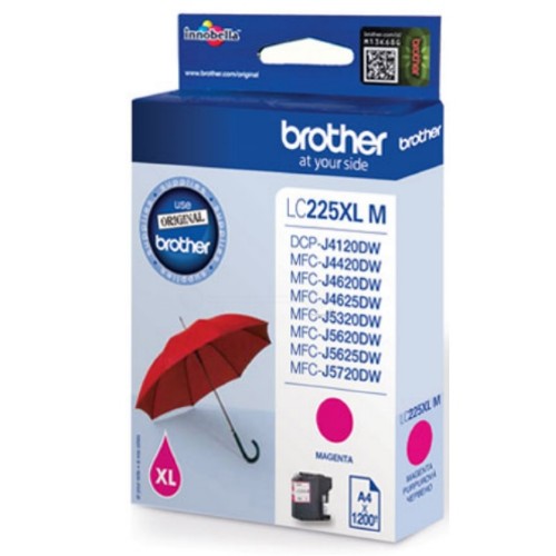 Brother LC-225XLMBP Ink cartridge magenta Blister, 1.2K pages ISO/IEC 24711 11.8ml for Brother MFC-J 4420/5320