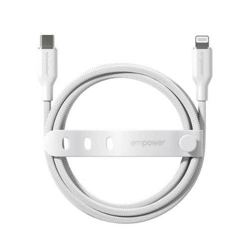 PanzerGlass empower by ® Racing 60W USB-C to Lightning Cable | USB 2.0 | 1.2M | Silver White