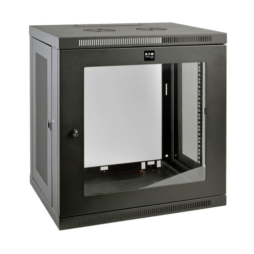Tripp Lite SRW12UG SmartRack 12U Low-Profile Switch-Depth Wall-Mount Small Rack Enclosure, Clear Acrylic Window