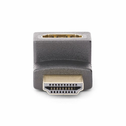 StarTech.com Up Angle HDMI 2.0 Adapter, Male to Female, Vertical 90-Degree Angled HDMI Port Saver, 4K 60Hz, High Speed HDMI Connector Extension, M/F
