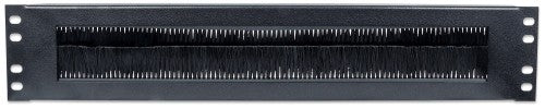 Intellinet 19" Cable Entry Panel, 2U, with Brush Insert, Black