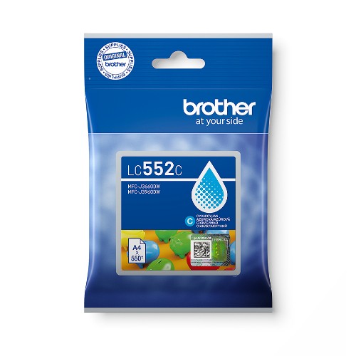 Brother LC-552C Ink cartridge cyan, 550 pages for Brother MFC-J 3660