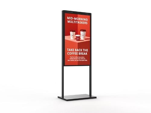 Allsee Technologies UDS55HD8 Double sided totem 139.7 cm (55") Wi-Fi 3500 cd/m² Full HD Black Built-in processor Android 7.1